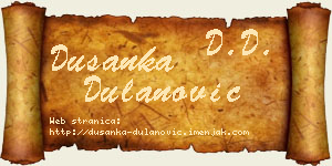 Dušanka Dulanović vizit kartica